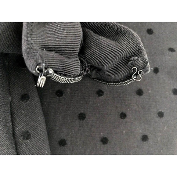 Madewell | Womens Size 2 Velvet Dot Black Skirt Polka Dots A-line Circular Swing - Picture 10 of 11